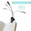 LENCENT 7 LED Book Light 3 Colors and 9 Brightness Modes (Warm & White LEDs) USB Rechargeable Clip Reading Light for Kids Clip on Lamp for Book Travel etc [USB Cable Incl]. 