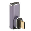 90 Degree Type C Magnetic Adapter, USB C Magnetic Right Angle Adapter PD 140W Fast Charging 40Gbps 8K 180 Degree Reversible for USB C Port Device. 