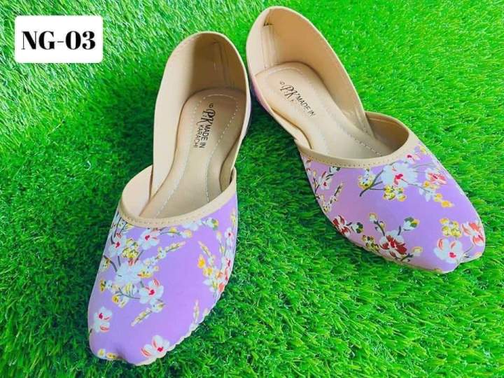 Fashionable Printed nagra shoes for women
