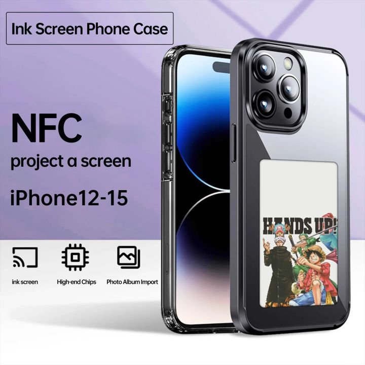 NFC%20E-ink%20Screen%20Phone%20Case%20For%20iphone%2013%2014%2015%20Pro%20Max%20Case%20Smart%20DIY%20Shockproof%20Cover%20Anime%20Character%20Phone%20For%20Battery%20Free%20-%20Image%205