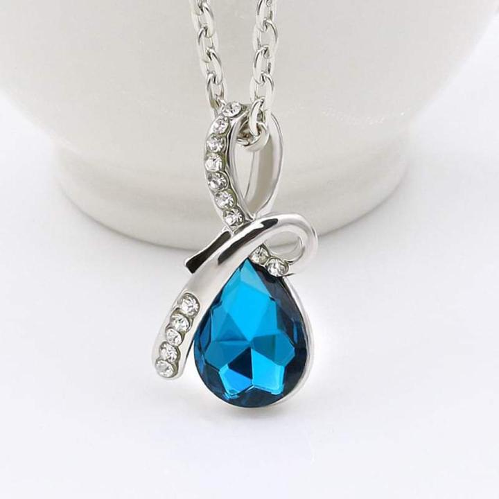 blue Stone Necklaces for Women, Necklace for Girls, Fashion Jewellery Necklace