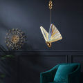 Butterfly Chandelier Modern Simple Personality Dining-Room Lamp Bar Bedside Lamp Nordic Butterfly Lighting Duplex Stair Chandelier. 