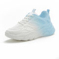 Daddy Shoes Women's Ins Tide 2022 Autumn New Double Net Lightweight Platform Sneakers Versatile White Shoes for School Girls. 