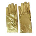 pair Short Gloves lightweight women's black Dance Gloves fingerless pu leather Cosplay for performance dance party.
