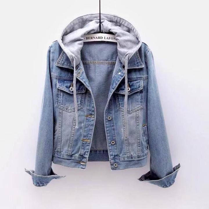 Qualified Slim Fit Denim Hoodie Jacket for Women