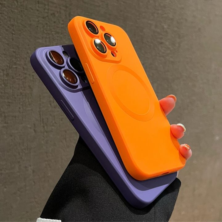 HOCE%20Liquid%20Silicone%20Magnetic%20Phone%20Cases%20for%20iPhone%2014%20Pro%2013%2012%2011%20Pro%20Max%2014%20Plus%20for%20Mag%20Safe%20Case%20Glass%20Lens%20Protection%20Soft%20Cover%20-%20Image%208