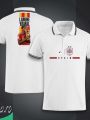 Lamine Yamal Short Sleeve Collar Polo Football Jersey For Men - Half Sleeve Collar Polo t shirt - Spain Jersey.