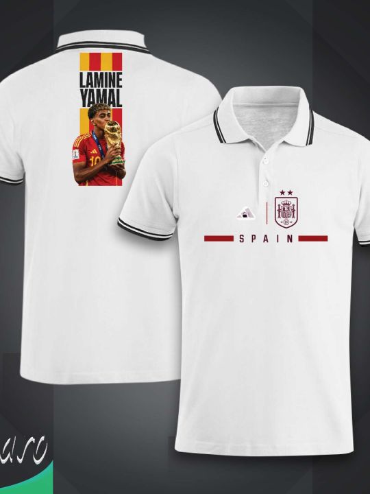 Lamine%20Yamal%20Short%20Sleeve%20Collar%20Polo%20Football%20Jersey%20For%20Men%20-%20Half%20Sleeve%20Collar%20Polo%20t%20shirt%20-%20Spain%20Jersey%20-%20Image%203