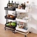 3 Layer Kitchen Cabinet Kitchen Rack Kitchen Trolley Kitchen Storage Rak Dapur Rak Memasak Beroda With Wheels Durable.