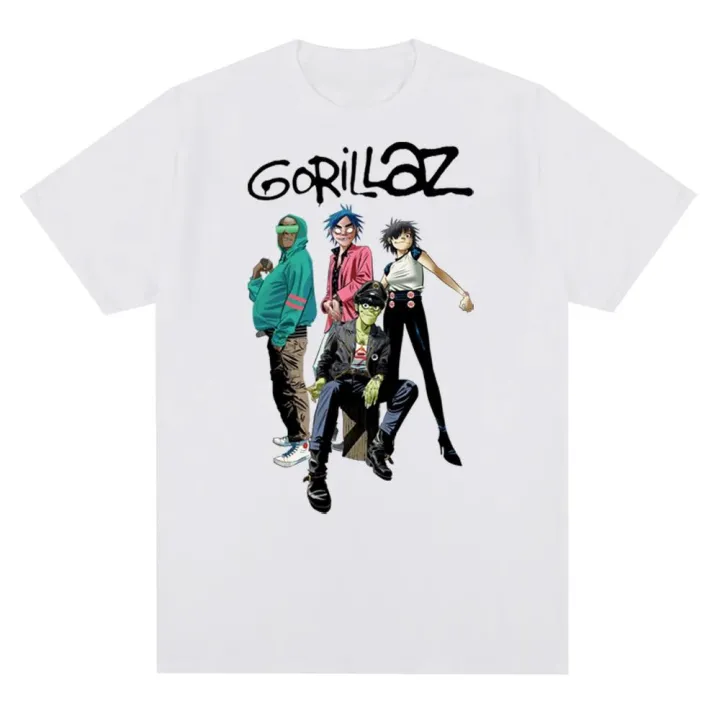 Music%20Band%20Gorillazs%20Punk%20Rock%20Print%20T%20Shirt%2090s%20Casual%20Fashion%20Short%20Sleeve%20Plus%20Size%20T%20Shirt%20Unisex%20-%20Image%207
