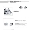 【KuaKe Mall】Qingwen Men's Titanium Steel Triangle Screw for men set ear piercing Stainless steel cool hypoallergenic iareng for men kpop round airing hikaw for boys silver for men on sale. 