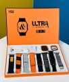 Y80 Ultra PREMIUM Edition ( Straps--8+1 cover ) Smart Watch "8" Straps 2.02" Display Waterproof Bluetooth Calling Pedometer Heart Rate Blood Pressure Sleep Sports Watch Series 8 Bt Call wit Care Game By Gadget -X.