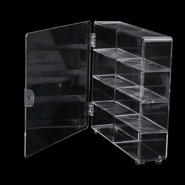1Pc Vehicles Car Model Toys Storage Box Transparent Acrylic Display Case Compatible With 8 Slots Display Case For Die Cast Cars