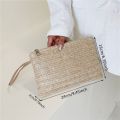 Elegant Ladies Straw Woven Handbag Women Holiday Beach Casual Tote Top-Handle Bags Fashion Retro Shoulder Bags. 