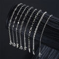 11Pcs Set Simple Stackable Silver Color Metal Chain Bracelets Set Jewelry Nicle. 