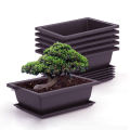1PC Flower Pot Plastic Balcony Square Pots Flower Bonsai Bowl Nursery Basin Sunlight Mall.