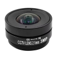 1 Piece 2.1mm Wide Angle Mount Fixed CCTV Lens 2.1 mm F1.8 Megapixel Black Plastic for 1/3 Sensor Size Camera. 