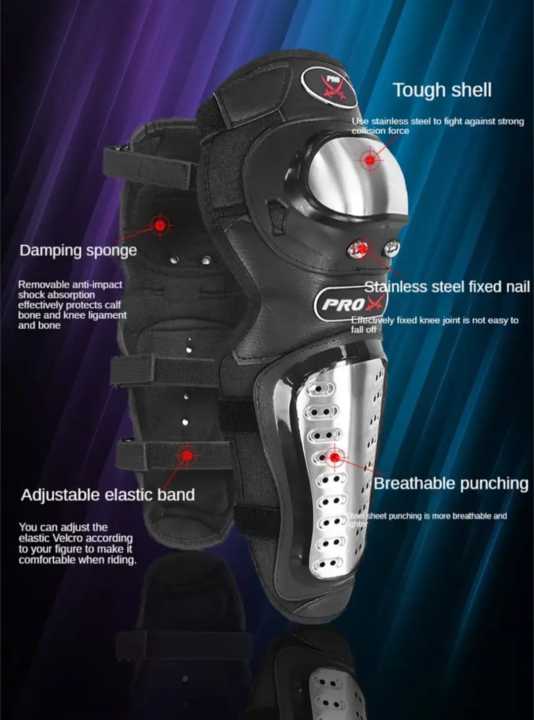 Pro-X%20Alloy%20Steel%20Elbow%20Guard%20Knee%20Guard%20Shin%20Protector%20for%20Bikers%20Riders%20Bike%20Motorcycle%20(Black%20Set%20of%204)%20-%20Image%204