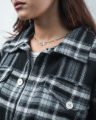 Plaid Flannel Jacket in Black and Grey.