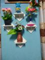 Wall Mounted square shape Showpiece holder for Indoor & Outdoor. Wall Fitting Craft Item flower rack. - Flower Vase - home decoration item. 