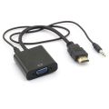 HDMI to VGA Converter with Stereo Audio Output. 