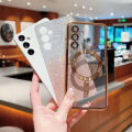 For Samsung Galaxy S24 S23 S22 S21 S20 Plus Note 20 Ultra S20FE S21FE S23FE Glitter Magnetic Case Magsafe Soft Bling Lady Cover PCardiaCP.