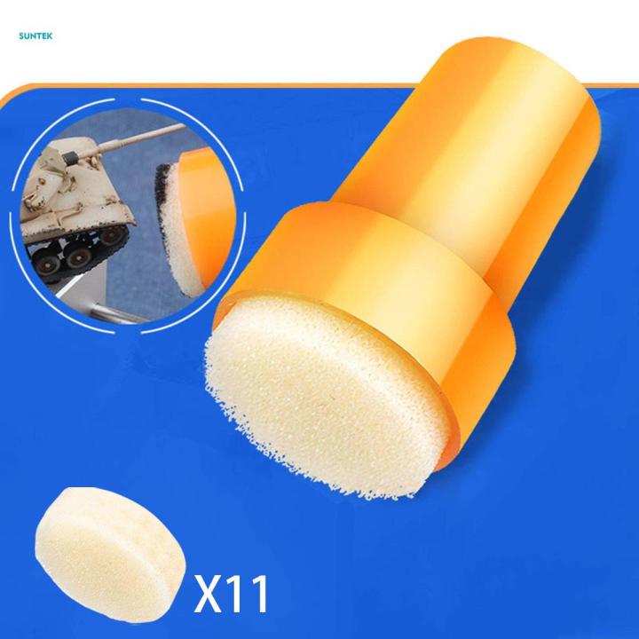 Model Grinding Brushes Action Figure Paint Brush with 12 Heads Cleaning Brush Miniature Model Details Painting for Collectible Figurine Crafts