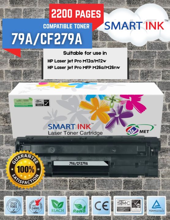 SMART INK 79A / CF279A Black Laser Toner Compatible With HP LaserJet Pro M12 Series/MFP M26 Series and more Computer & Office Electronics Printer Supplies Toner-Cartridges Computers And Consumables Page Yield 2200 Copies