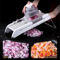 Vegetable Kitchen Tool Vegetable Slicer Manual Vegetable Cutter Professional Grater With Adjustable 304 Stainless Steel Blades-B. 