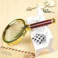 Handheld Portable Glass Lens Magnifier Rubber Handle Magnifying Glass70mm. 