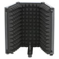 LOMEHO 3 Plastic Microphone Shield Foldable Panels Adjustable Isolation Broadcast Sing Reduce Noise Recording Windscreen LO-PS68. 
