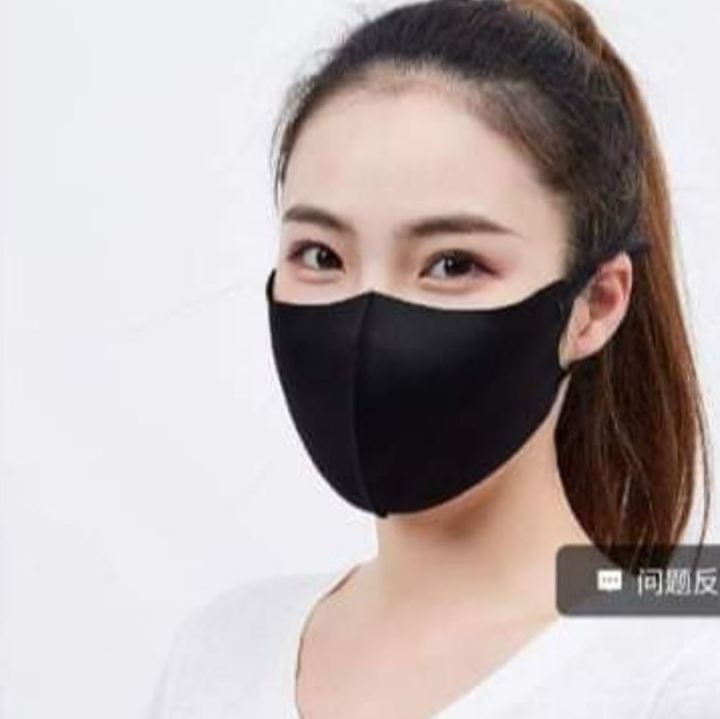 Anti-Pollution Protector Washable Reusable Windproof Dustproof Slim Face Sponge Black for Men & Women