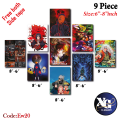 9 pcs Anime Combo Wallmet poster set for Home Decoration. 