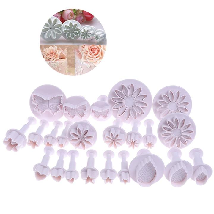 Plastic Flower Fondant Cake Tools Sugar Craft Plunger Cutter Baking Cookies Mold Podazz