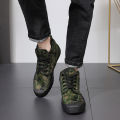 Lutai Spring and Autumn Breathable Comfortable Labor Men's Rubber Shoes Autumn Rubber Sole High-Top Military Training Shoes Wear-Resistant Labor Protection Training Shoes. 