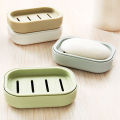 Japanese style simple and generous thickened plastic drain square with cover, handmade box, double-layer soap box.