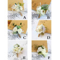 shenggao 1Pcs Bridal Artificial Rose Boutonniere Corsage Wedding Flowers Bouquet Groom Man Suit Party Decoration.