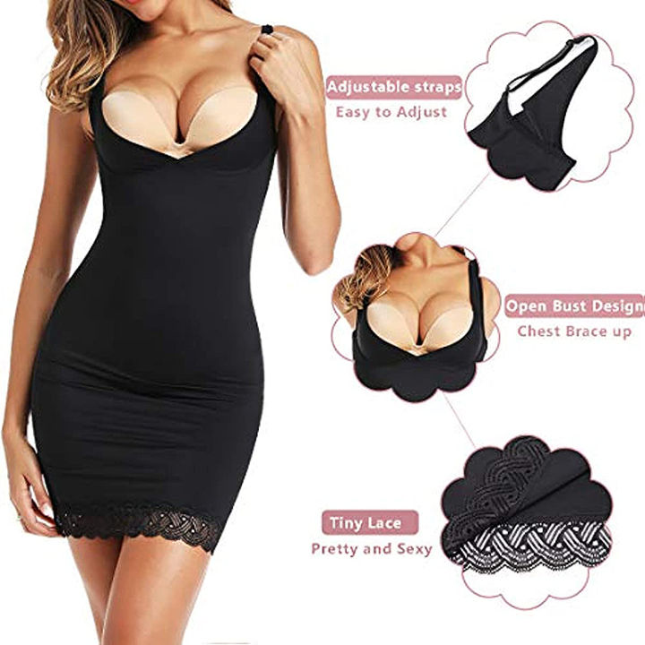 Shapewear%20Slip%20Dress%20for%20Women%20Tummy%20Control%20Camisole%20Full%20Slip%20Under%20Dress%20with%20Lace%20Seamless%20Slimming%20Body%20Shaper%20Long%20Cami%20-%20Image%202