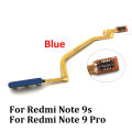 100% Original Touch ID Fingerprint Sensor scanner Home Return Key Menu Button Flex Cable For Xiaomi Redmi Note 9S 9 Pro.