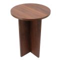 Solid Wood Small Round Table Ancient Tea Colored Wooden Coffee Tea Table For DP. 