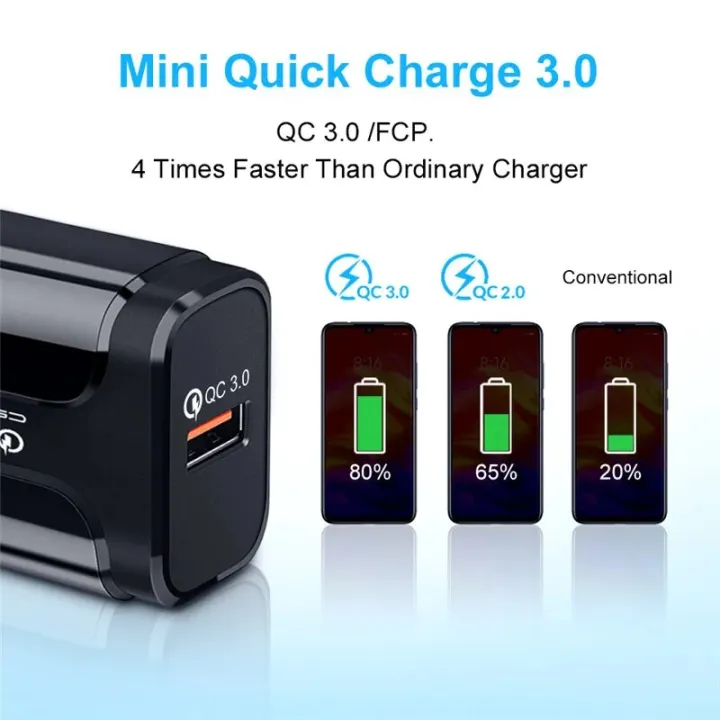 Usb Charger Quick Charge 3.0 QC3.0 fast Charging for Redmi Note 7 K20 Iphone LG G6 G5  HTC 10 U11 Nubia Z11 mobile phone charger