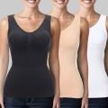 Women Cami Shaper with Built in Bra Tummy Control Camisole Tank Top Underskirts Shapewear Slimming Body Shaper Compression Vest.
