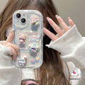 Cartoon 3D Steric Doll Puppy Rabbit Bread Case Compatible For Infinix Hot 12 Play 20 Play 30 11 10 Play Hot 30i 9 8 Play 10Lite Smart 6Plus 7 6 5 Note 12 G96 Cute Doodle 3D Wavy Curved Edge Soft Cover. 