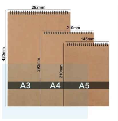 Sketch Art and Drawing Book for Artists, Spiral Cartridge Paper a5/a4/a3 - notebook