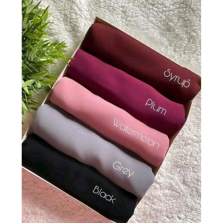 1 Pc Dubai Cherry Hijab Fashionable Soft & Premium Quality  80"/30" - Hijab Collection - Hijab Collection - Hijab