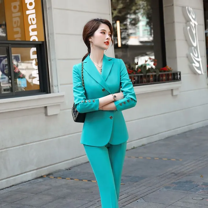 Business%20Wear%20Women's%20Suit%20Fashion%20Temperament%20Goddess%20Style%20Small%20Suit%20President%20Korean%20Style%20Suit%20Beautician%20Wide%20Leg%20Overalls%20-%20Image%207