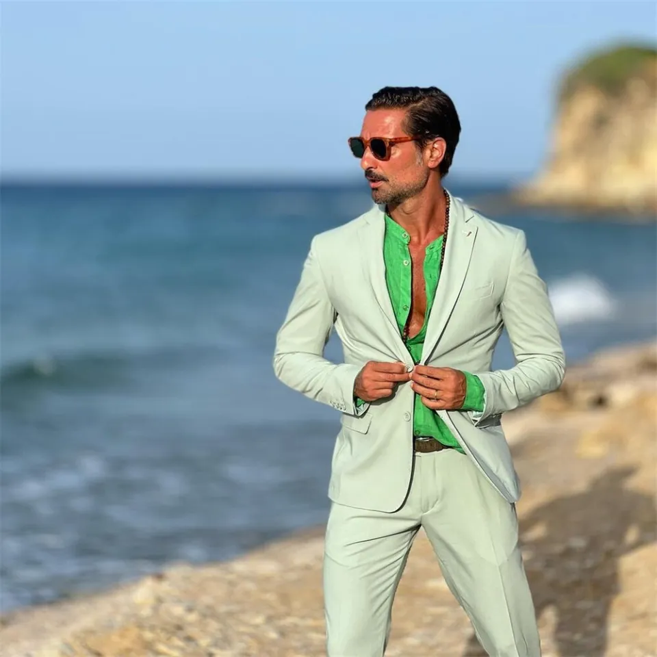 Wedding/Prom/Party Suit Light Green Two Button Custom Tuxedo