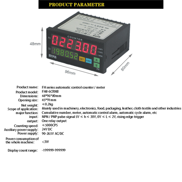 Counter%20Mini%20Length%20Batch%20Meter%203%20Preset%20Relay%20Output%20Count%20Meter%20Practical%20Length%20Meter%2090-260V%20AC/DC%20the%20Hours%20Machine%20-%20Image%204