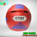 FULL FACE STM BIKE HELMET - BLACK, RED, BLUE & JAZZ GRAPHICS. 