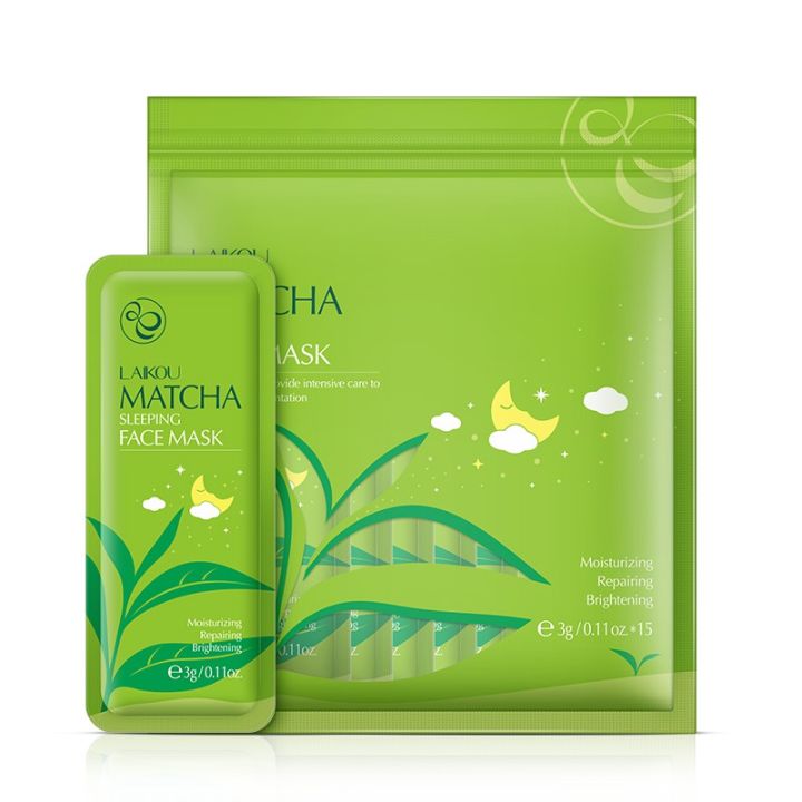 Laikou Matcha Sleeping Face Mask 15 PCS